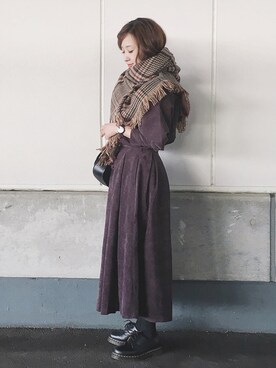「KBF+」｜「アイテム（その他シューズ）」を使った、陽さん（レディース・156cm）の冬コーディネート
