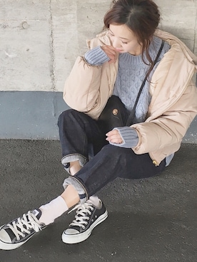 陽さん（レディース・156cm）の冬コーディネート