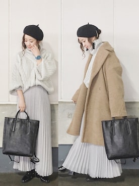 「FOSSIL（フォッシル）のアイテム（バックパック/リュック）」を使った、陽さん（レディース・156cm）の冬コーディネート