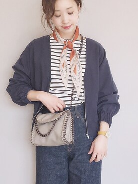 「URBAN RESEARCH Sonny Label（アーバンリサーチサニーレーベル）のアイテム（ブルゾン）」を使った、陽さん（レディース・156cm）の春コーディネート