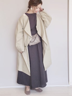 「mercibeaucoup,（メルシーボークー）のアイテム（ジャケット/アウター）」を使った、陽さん（レディース・156cm）の春コーディネート