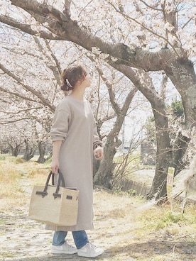 「花見」｜「アイテム（アクセサリー）」を使った、陽さん（レディース・156cm）の春コーディネート