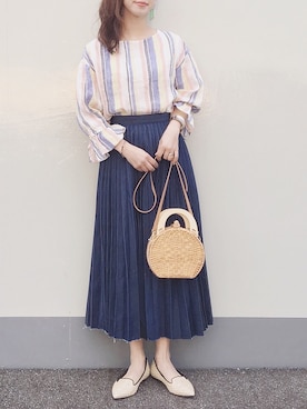 「PAPILLONNER（パピヨネ）のアイテム」を使った、陽さん（レディース・156cm）の春コーディネート