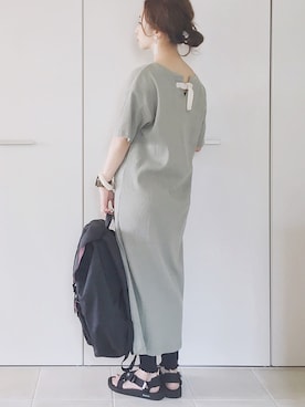 「Herschel Supply（ハーシェルサプライ）のアイテム」を使った、陽さん（レディース・156cm）の夏コーディネート