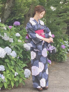 「お祭り」｜「アイテム（その他）」を使った、陽さん（レディース・155cm）の夏コーディネート