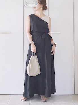 「JEANASIS（ジーナシス）のアイテム（ワンピース/ドレス）」を使った、陽さん（レディース・156cm）の夏コーディネート