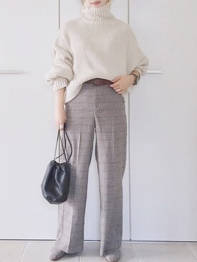 「via j（ヴィアジェイ）のアイテム（アクセサリー）」を使った、陽さん（レディース・156cm）の秋コーディネート