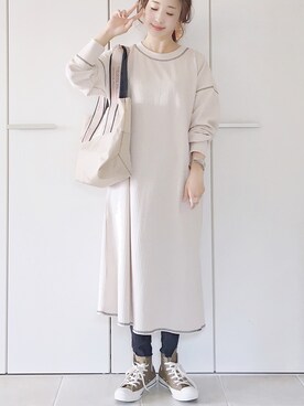 「via j（ヴィアジェイ）のアイテム（アクセサリー）」を使った、陽さん（レディース・156cm）の秋コーディネート