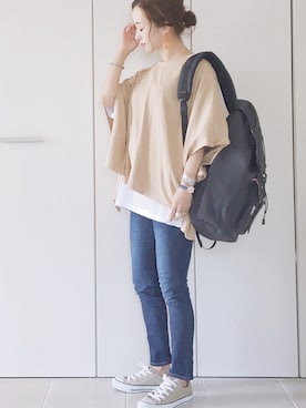 「Herschel Supply（ハーシェルサプライ）のアイテム」を使った、陽さん（レディース・156cm）の秋コーディネート