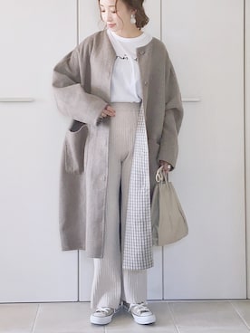 「SENSE OF PLACE by URBAN RESEARCH（センスオブプレイスバイアーバンリサーチ）のアイテム（その他アウター）」を使った、陽さん（レディース・156cm）の秋コーディネート