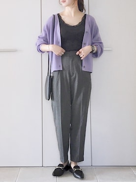 「marjour（マージュール）のFAKE LEATHER SACOCHE（ショルダーバッグ）」を使った、陽さん（レディース・156cm）の秋コーディネート