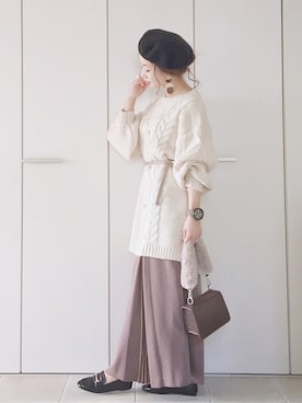 「LAULHERE（ロレール）のVERITABLE/ベリタブル（ハンチング/ベレー帽）」を使った、陽さん（レディース・156cm）の秋コーディネート