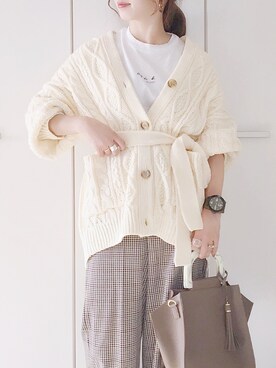 「marjour（マージュール）のアイテム（リング）」を使った、陽さん（レディース・156cm）の秋コーディネート