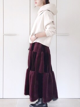 LA BELLE ETUDE】【Belle vintage】ファー×ベロアボリュームスカートを ...