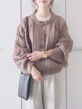 「marjour（マージュール）のFAKE LEATHER SACOCHE（ショルダーバッグ）」を使った、陽さん（レディース・156cm）の秋コーディネート