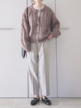 「marjour（マージュール）のFAKE LEATHER SACOCHE（ショルダーバッグ）」を使った、陽さん（レディース・156cm）の秋コーディネート