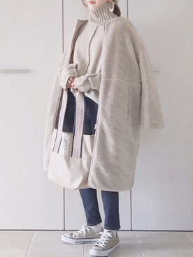 「NOLLEY’S（ノーリーズ）のアイテム（ジャケット/アウター）」を使った、陽さん（レディース・156cm）の冬コーディネート