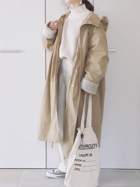 「marjour（マージュール）のアイテム（リング）」を使った、陽さん（レディース・156cm）の冬コーディネート