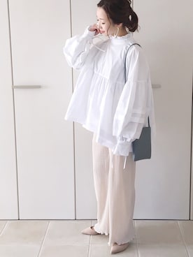 「marjour（マージュール）のFAKE LEATHER SACOCHE（ショルダーバッグ）」を使った、陽さん（レディース・156cm）の冬コーディネート