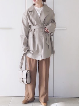 「chuclla（チュクラ）のアイテム（ジャケット/アウター）」を使った、陽さん（レディース・156cm）の冬コーディネート
