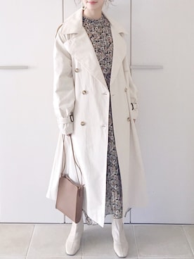 「ECLIN（エクラン）のアイテム（ジャケット/アウター）」を使った、陽さん（レディース・156cm）の冬コーディネート