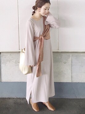 「Bou Jeloud」｜「アイテム（ワンピース/ドレス）」を使った、陽さん（レディース・156cm）の春コーディネート