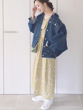 「GRL（グレイル）のアイテム（デニムジャケット）」を使った、陽さん（レディース・156cm）の春コーディネート