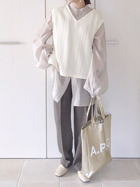 「birthdayroom」｜「アイテム（スリッポン）」を使った、陽さん（レディース・156cm）の春コーディネート