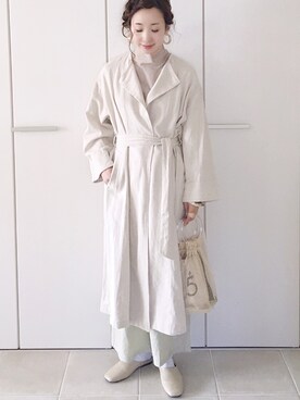 「FREDY&GLOSTER」｜「アイテム（スリッポン）」を使った、陽さん（レディース・156cm）の春コーディネート