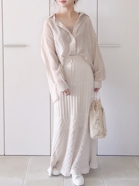 「marjour（マージュール）のアイテム（リング）」を使った、陽さん（レディース・156cm）の春コーディネート
