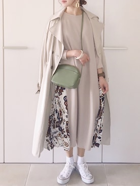 「Ungrid（アングリッド）のアイテム（ピアス（両耳用））」を使った、陽さん（レディース・156cm）の春コーディネート