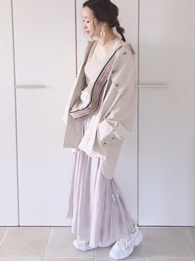 「Ungrid（アングリッド）のアイテム（ピアス（両耳用））」を使った、陽さん（レディース・156cm）の春コーディネート