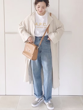 「オールドコーチ」｜「アイテム（その他アウター）」を使った、陽さん（レディース・156cm）の春コーディネート