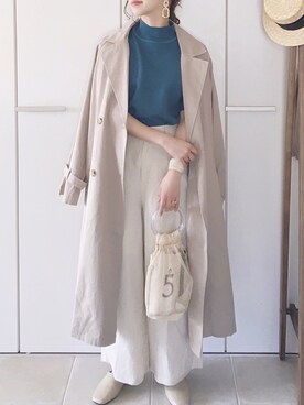 「Bou Jeloud」｜「アイテム（ジャケット/アウター）」を使った、陽さん（レディース・156cm）の春コーディネート