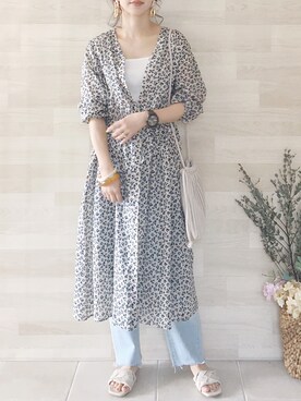 「Ungrid（アングリッド）のアイテム（ピアス（両耳用））」を使った、陽さん（レディース・156cm）の春コーディネート