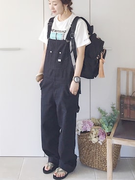 「kipling（キプリング）のアイテム」を使った、陽さん（レディース・156cm）の夏コーディネート
