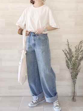 「アイテム（アナログ腕時計）」を使った、陽さん（レディース・156cm）の夏コーディネート