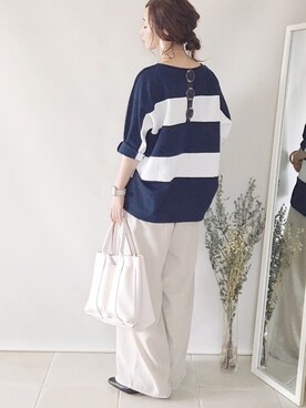「RODE SKO」｜「アイテム（アナログ腕時計）」を使った、陽さん（レディース・156cm）の夏コーディネート