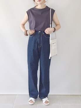 「kutir」｜「アイテム（アナログ腕時計）」を使った、陽さん（レディース・156cm）の夏コーディネート