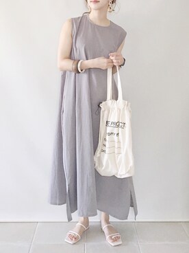 「Ungrid（アングリッド）のアイテム（ピアス（両耳用））」を使った、陽さん（レディース・156cm）の夏コーディネート