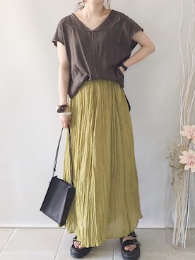 「LIAN」｜陽さん（レディース・156cm）の夏コーディネート