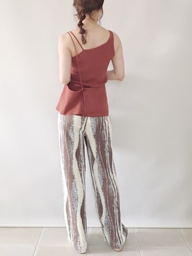 「CORNERS（コーナーズ）のアイテム（パンツ）」を使った、陽さん（レディース・156cm）の夏コーディネート