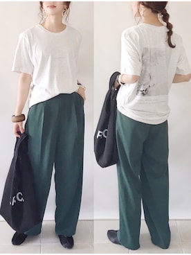 「LIAN」｜陽さん（レディース・156cm）の夏コーディネート