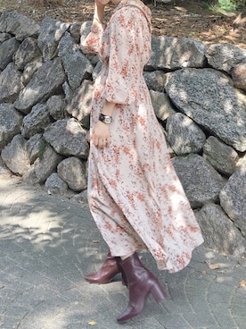 「FOSSIL（フォッシル）のアイテム（アナログ腕時計）」を使った、陽さん（レディース・156cm）の夏コーディネート