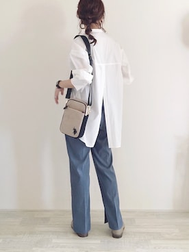 「CORNERS（コーナーズ）のアイテム（パンツ）」を使った、陽さん（レディース・156cm）の秋コーディネート