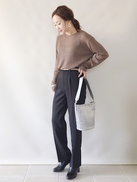 「PAPILLONNER（パピヨネ）のアイテム（アクセサリー）」を使った、陽さん（レディース・156cm）の秋コーディネート