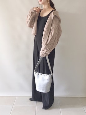 「PAPILLONNER（パピヨネ）のアイテム（アクセサリー）」を使った、陽さん（レディース・156cm）の秋コーディネート