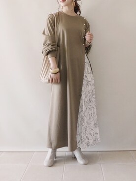 「Bou Jeloud」｜「アイテム（ワンピース/ドレス）」を使った、陽さん（レディース・156cm）の秋コーディネート