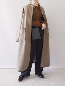 「ミニショルダー」｜「アイテム（その他アウター）」を使った、陽さん（レディース・156cm）の秋コーディネート