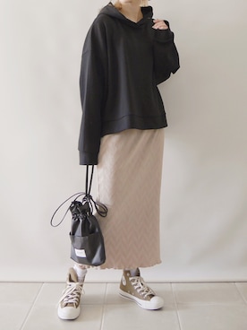 「slowmelly」｜陽さん（レディース・156cm）の冬コーディネート